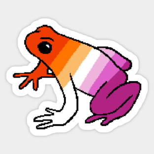 Pixel Lesbian Frog Sticker